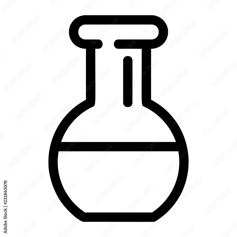 Aufkleber chemical flask icon. outline chemical flask vector icon for web design isolated on white background