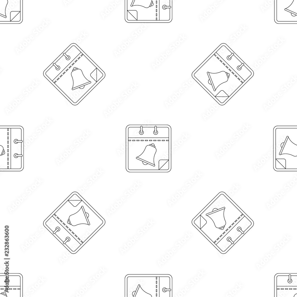 Poster calendar with bell pattern seamless vector repeat geometric for any web design