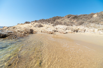Fototapeta na wymiar Marcello beach - Cyclades island - Aegean sea - Paroikia (Parikia) Paros - Greece