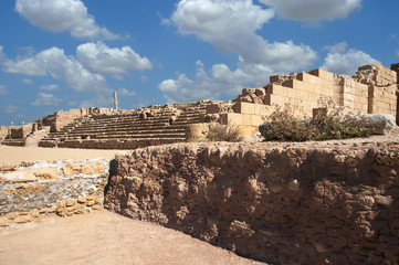 Fototapeta premium Ruins in the ancient city of Caesarea. Israel.