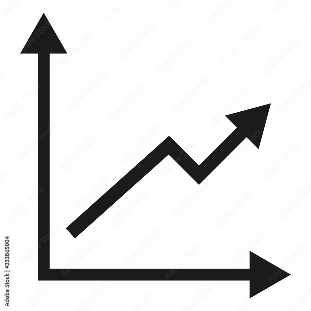 Poster finance graph icon. simple illustration of finance graph vector icon for web design isolated on whit