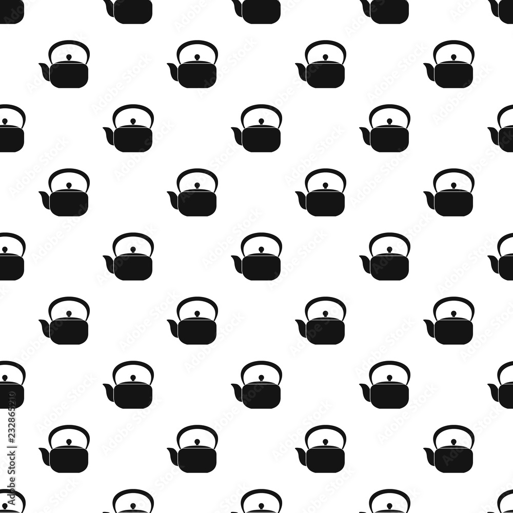 Poster chinese teapot pattern seamless vector repeat geometric for any web design