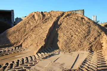 Pile of building sand