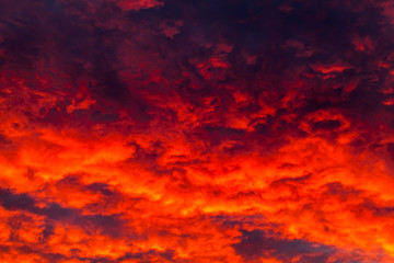 Colorful dark cloudy sky. Natural photo