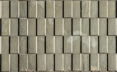 Rectangular embossed patterned block wall