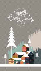 Fototapeta premium Wishing you a very Merry Christmas and Happy New year. Winter calligraphy and background. Vector illustration.