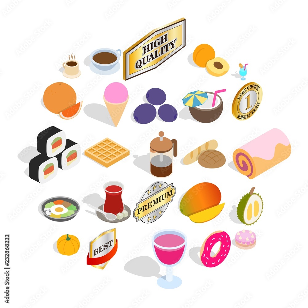 Poster fetus icons set. isometric set of 25 fetus vector icons for web isolated on white background