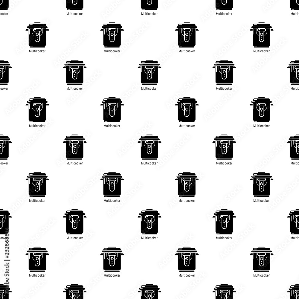 Poster multi cooker pattern vector seamless repeating for any web design
