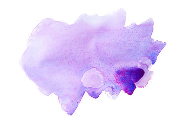 Violet watercolor stain DIY hand drawn.