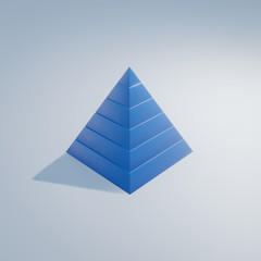 maslow's needs hierarchy 3d illustration