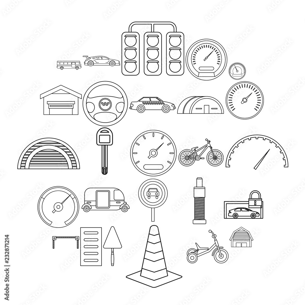 Aufkleber salvatory icons set. outline set of 25 salvatory vector icons for web isolated on white background
