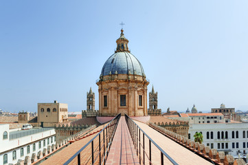 Palermo, Palermo, Sicily, ITALY - August, 2018:Cathedral Santa Vergine Maria Assunta of Palermo