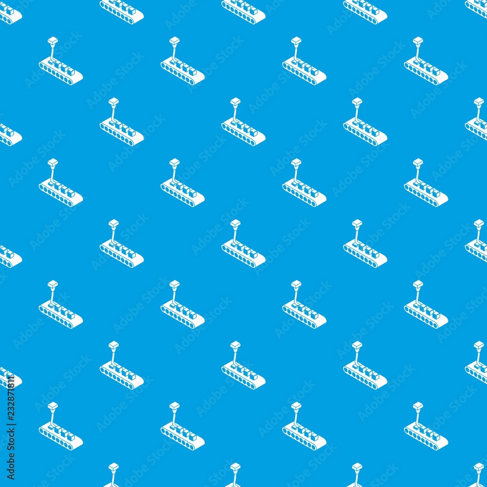 Poster cube d printing pattern vector seamless blue repeat for any use