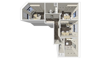 office interior visualization 3d plan presentation estate