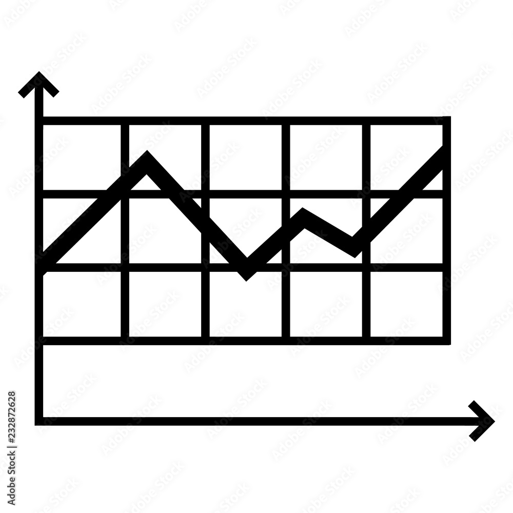 Poster graph icon. simple illustration of graph vector icon for web design isolated on white background