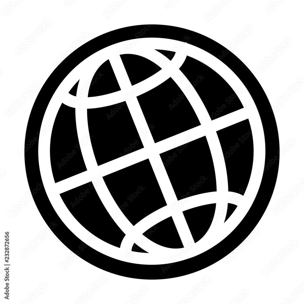 Poster globe icon. simple illustration of globe vector icon for web design isolated on white background