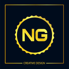 Initial Letter NG Logo Template Design