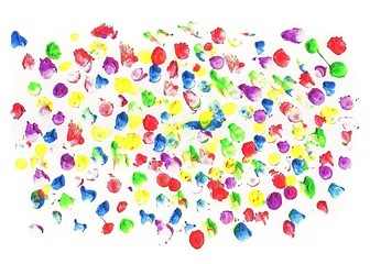 Abstract  colorful hand painted dots  background.