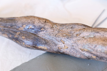 Restoration: close up. conservation of paintings. conservation of sculptures