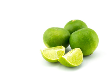 Lime on a white background.