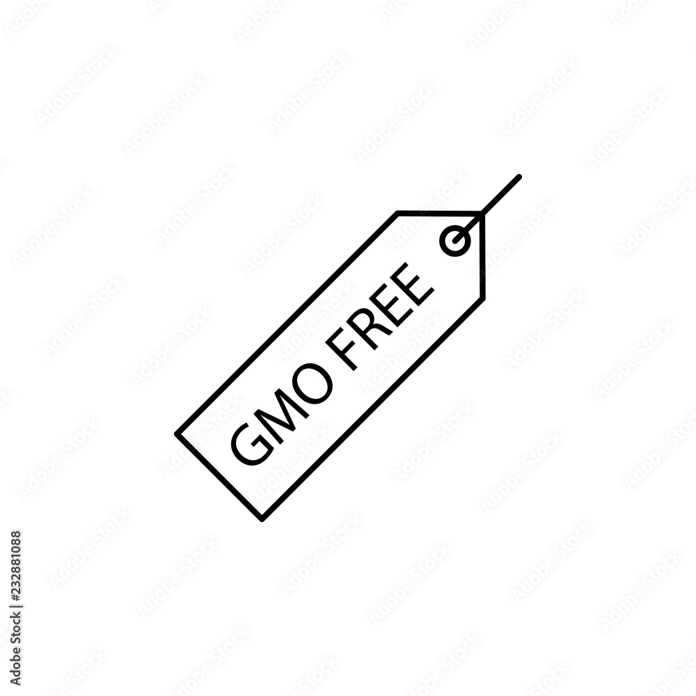 Poster gmo free icon. element of gma icon for mobile concept and web apps. thin line gmo free icon can be u