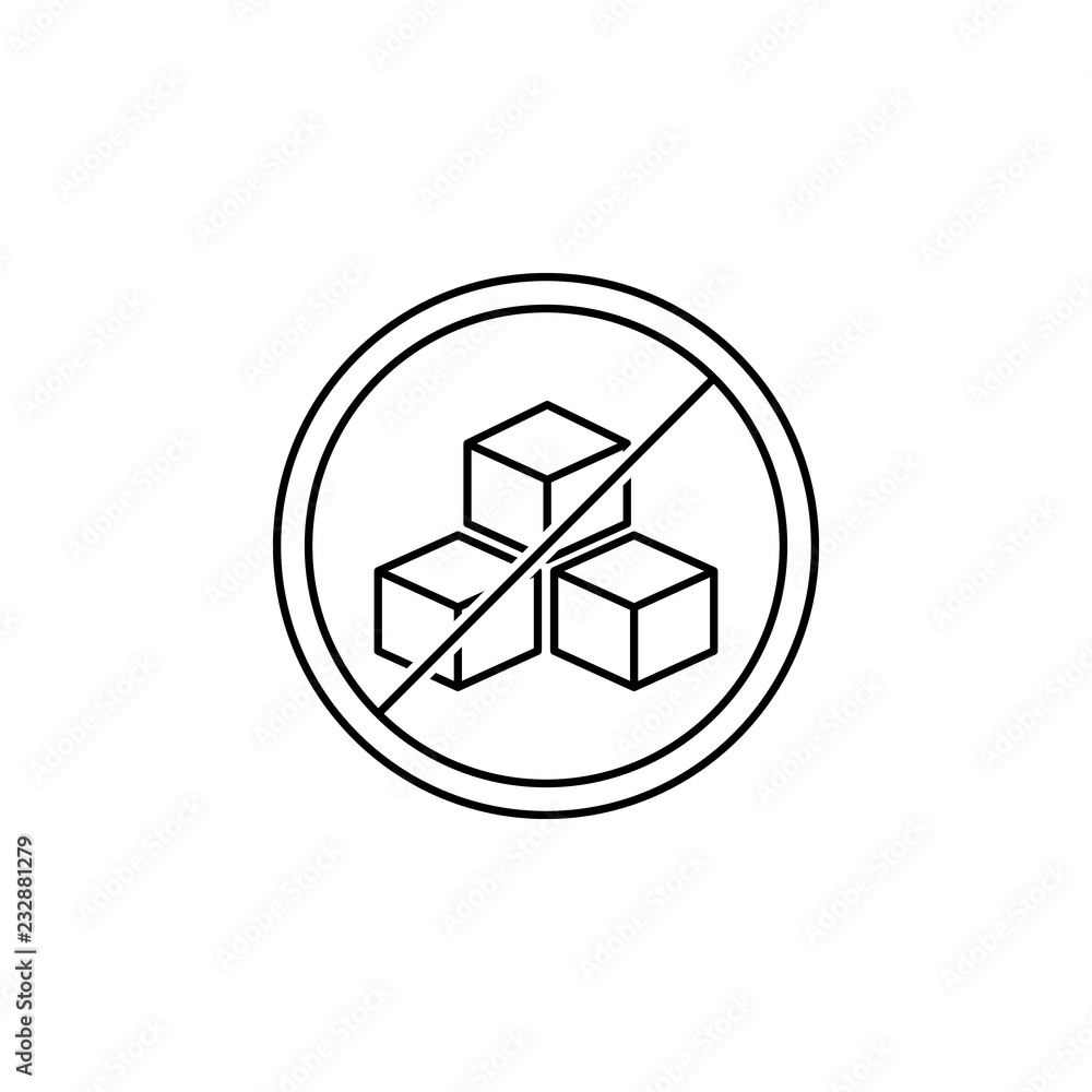 Poster sugar free icon. element of gma icon for mobile concept and web apps. thin line sugar free icon can 