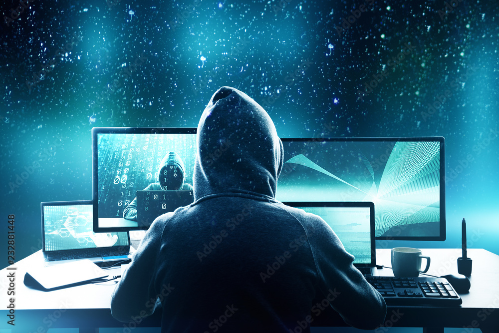 Poster computing and phishing concept