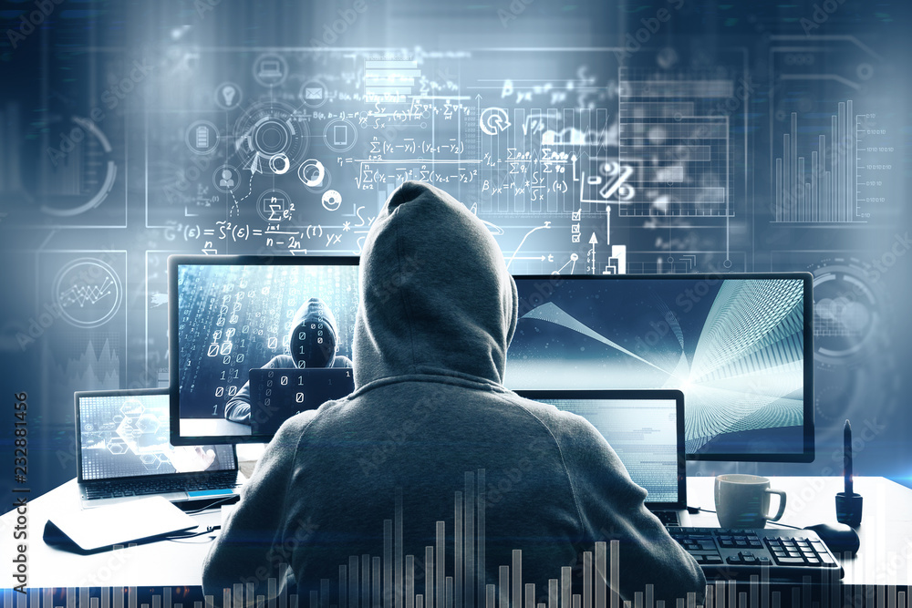 Poster computing and theft concept
