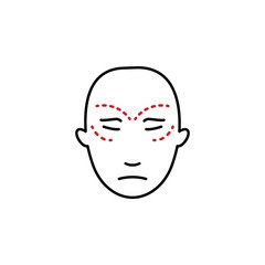 Facial plastic surgery 2 colored line icon. Simple colored element illustration. Facial plastic surgery icon design from medicine set