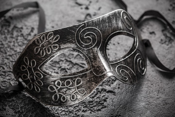 Carnival mask on a black background. Masquerade