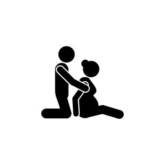 husband, pregnant woman icon. Element of pregnant icon for mobile concept and web apps. Pictogram husband, pregnant woman icon can be used for web and mobile