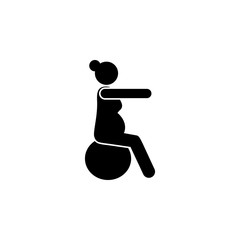 pregnant woman, ball icon. Element of pregnant icon for mobile concept and web apps. Pictogram pregnant woman, ball icon can be used for web and mobile