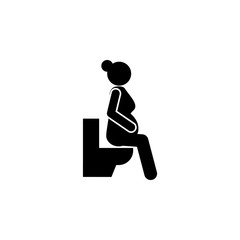 pregnant woman, toilet icon. Element of pregnant icon for mobile concept and web apps. Pictogram pregnant woman, toilet icon can be used for web and mobile