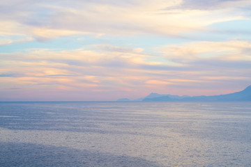 Fototapeta na wymiar Romantic sky and seascape