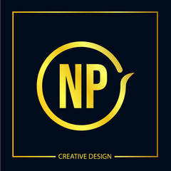 Initial Letter NP Logo Template Design