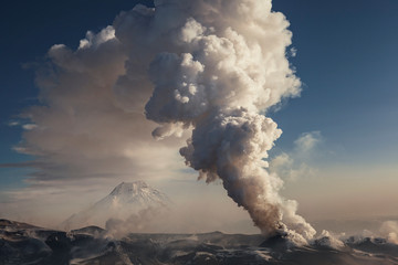 eruption of an old volcano