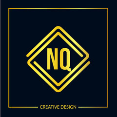 Initial Letter NQ Logo Template Design