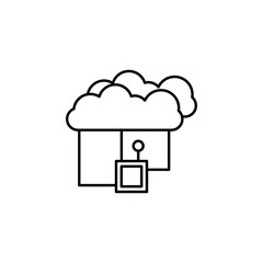 cloud comouting, block chain icon. Element of block chain icon for mobile concept and web apps. Thin line cloud comouting, block chain icon can be used for web and mobile