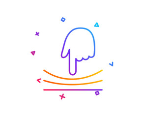 Elastic line icon. Resilience material sign. Gradient line button. Elastic icon design. Colorful geometric shapes. Vector