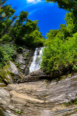 Fototapeta na wymiar Waterfall in the Nantahala National Forest in western North Carolina, USA