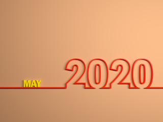 New Year 2020 Creative Design Concept - 3D Rendered Image