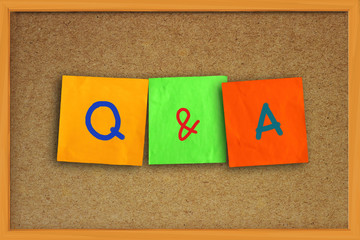 Q & A, Questions and Answers. Words Typography Concept