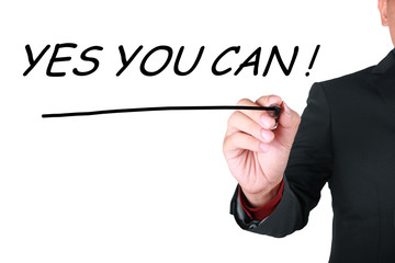 Yes You Can, Motivational Words Quotes Concept