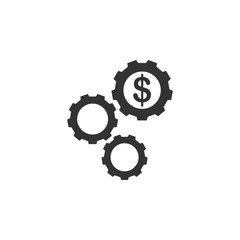 gear, setting, usd icon. Element of business icon for mobile concept and web apps. Glyph gear, setting, usd icon can be used for web and mobile