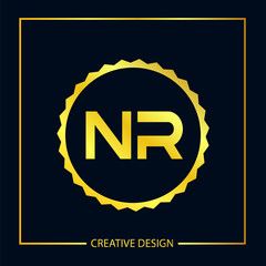 Initial Letter NR Logo Template Design