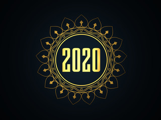 New Year 2020 Creative Design Concept - 3D Rendered Image