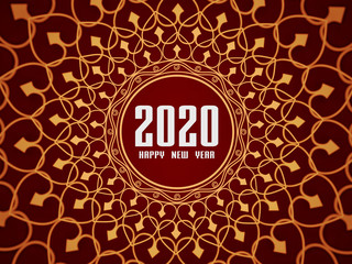 New Year 2020 Creative Design Concept - 3D Rendered Image