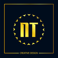 Initial Letter NT Logo Template Design