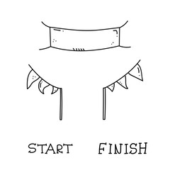 start and finish banner