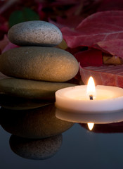 Fototapeta na wymiar Meditative candle